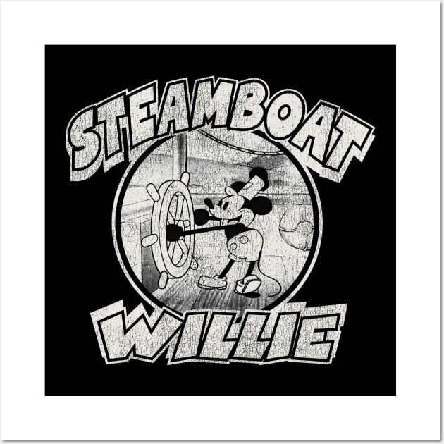 Steamboat Willie Worn Wall Art by Alema Art